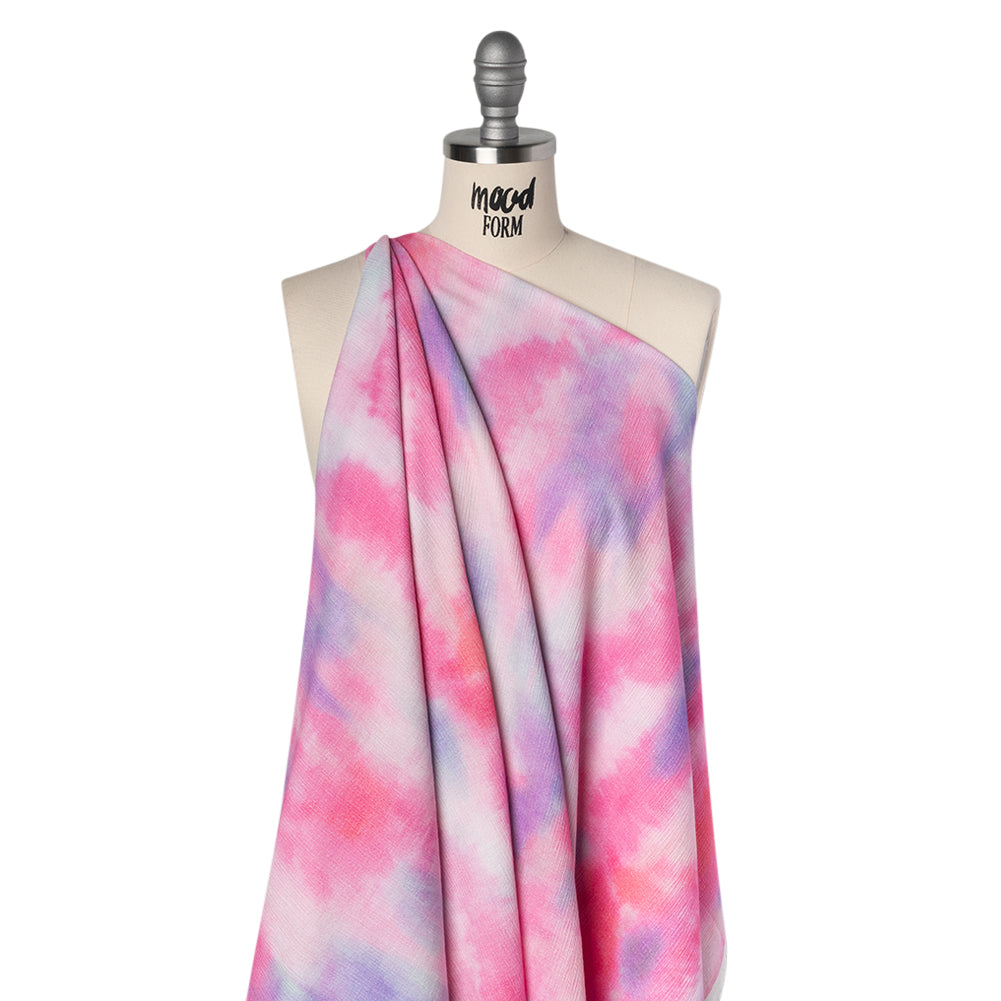 Slubbed Gauzy Cotton Woven - Pink, Lilac and Sky Blue Soft Tie Dye - Mood Exclusive Soft Sighs Print - Joann Fabrics
