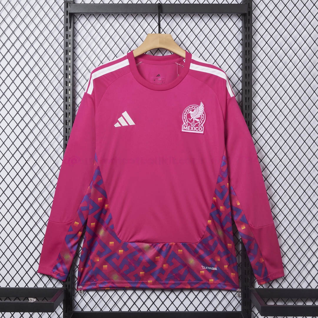 Mexico 2026 Pink Goalkeeper Long Sleeves Jersey - Fans Version - UnitedFutballJersey