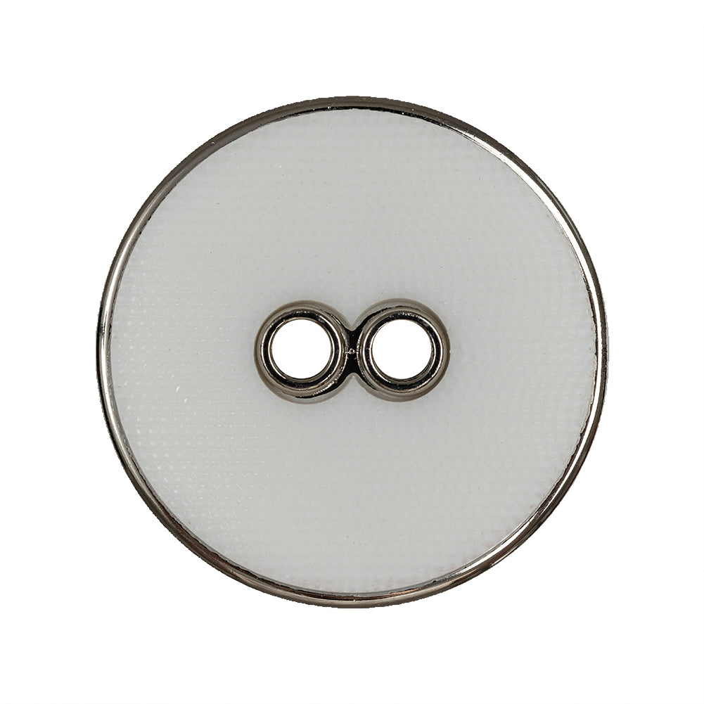 White and Silver Wavy Textured 2-Hole 2-Piece Button - 44L/28mm - Joann Fabrics