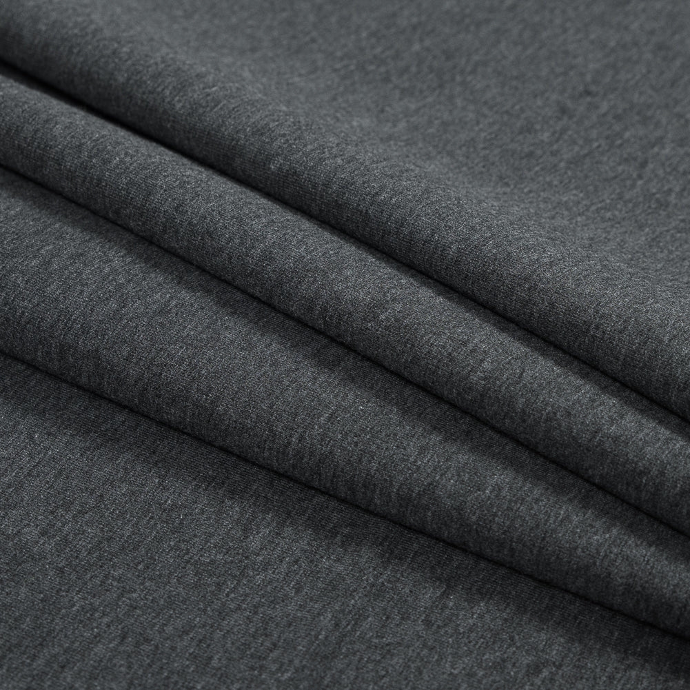 Bamboo and Cotton Stretch Knit Fleece - Heather Charcoal - Jessamyn Collection - Joann Fabrics
