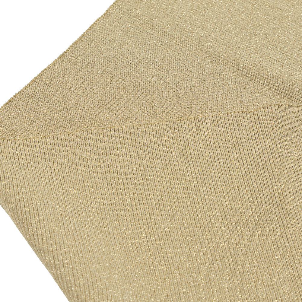 Vegas Gold Sparkle Rib Knit Trim - 7