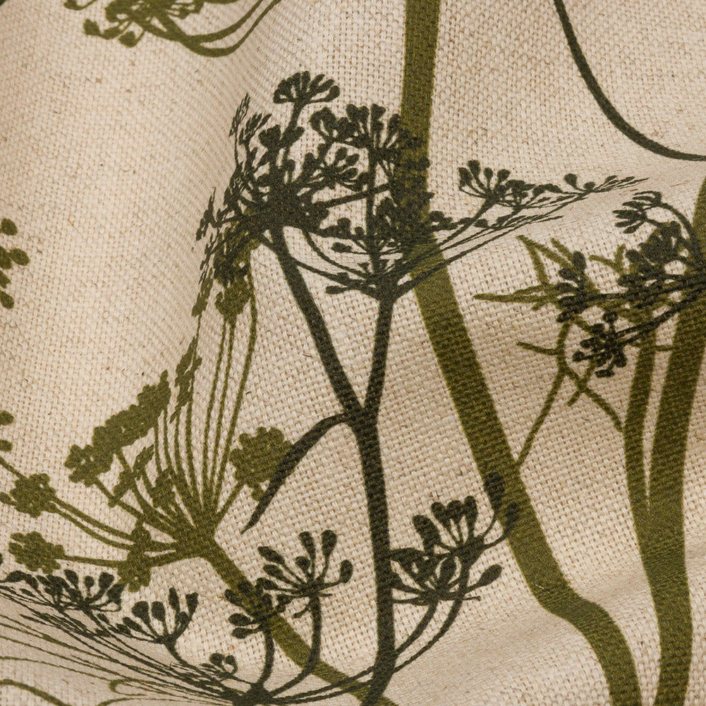 Cotton and Linen Canvas Print - Olive Chervil Silhouettes - British Imported - Joann Fabrics