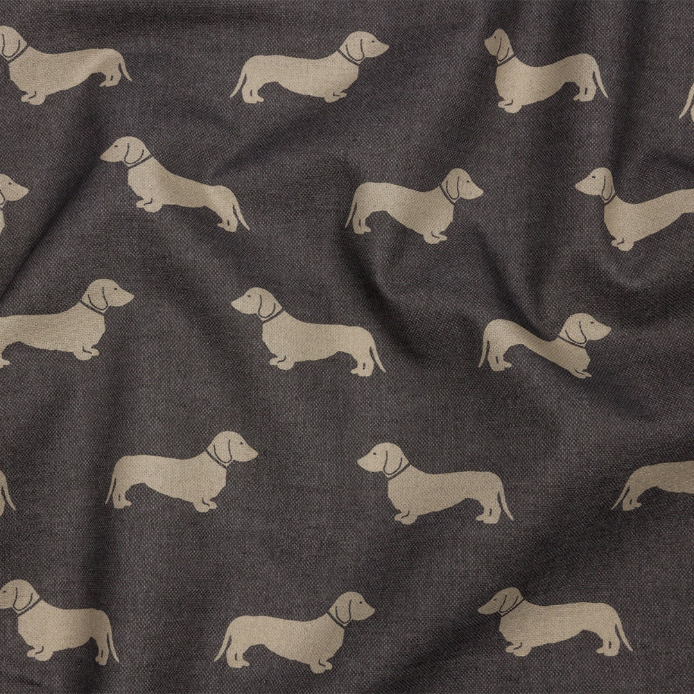 Cotton Canvas Print - Smoke Dachshunds - British Imported - Joann Fabrics