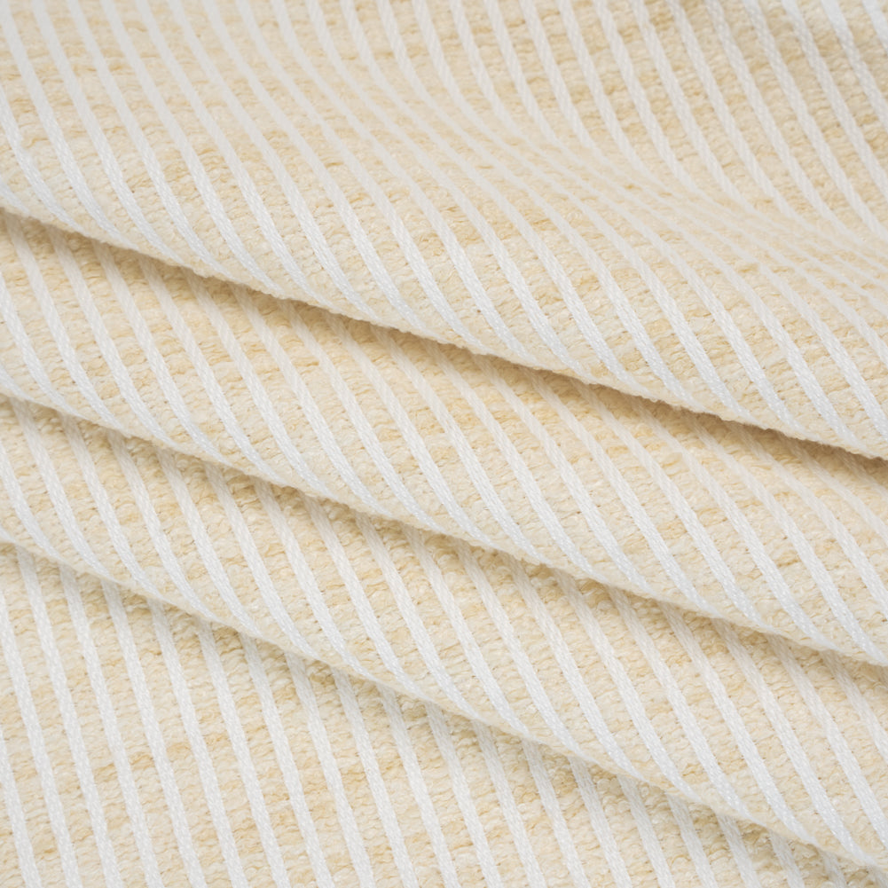 Polyester Boucle Woven - Oyster Stripes - British Imported - Joann Fabrics