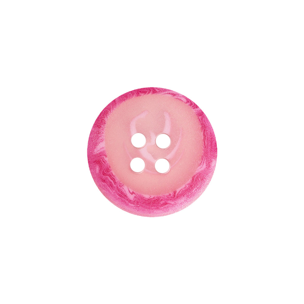 Transparent and Hot Pink Swirl 4-Hole Low Convex Button - 28L/18mm - Joann Fabrics