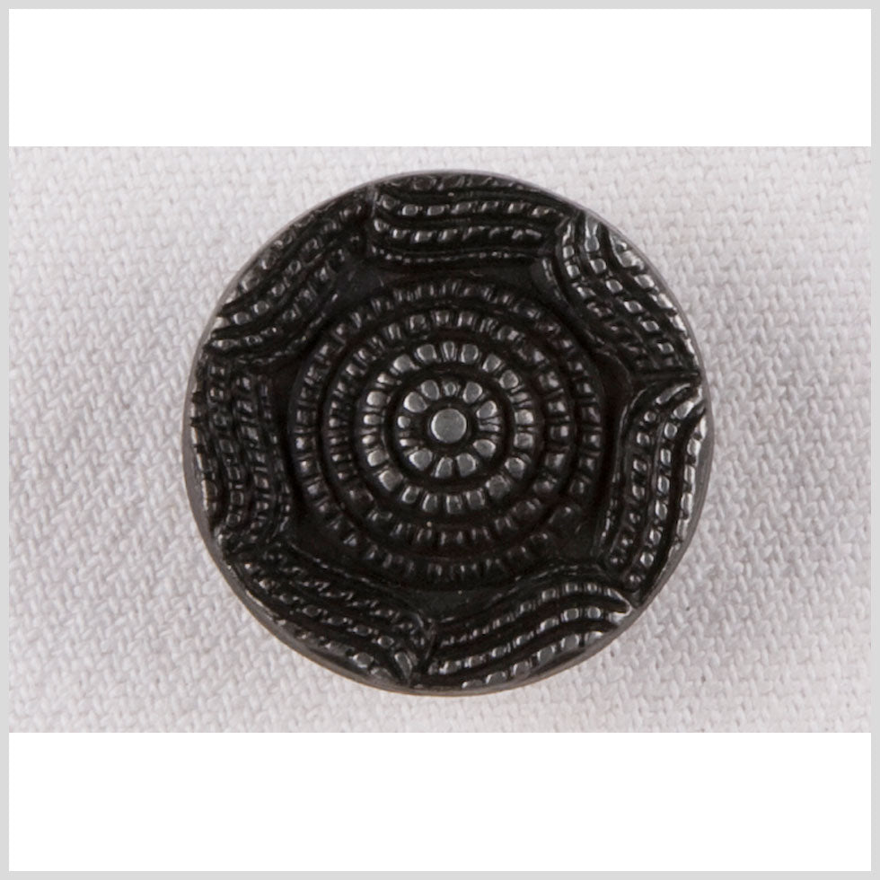 Metal Shank Back Button - 24L/15mm - Gunmetal Rope Rings and Waves - Joann Fabrics