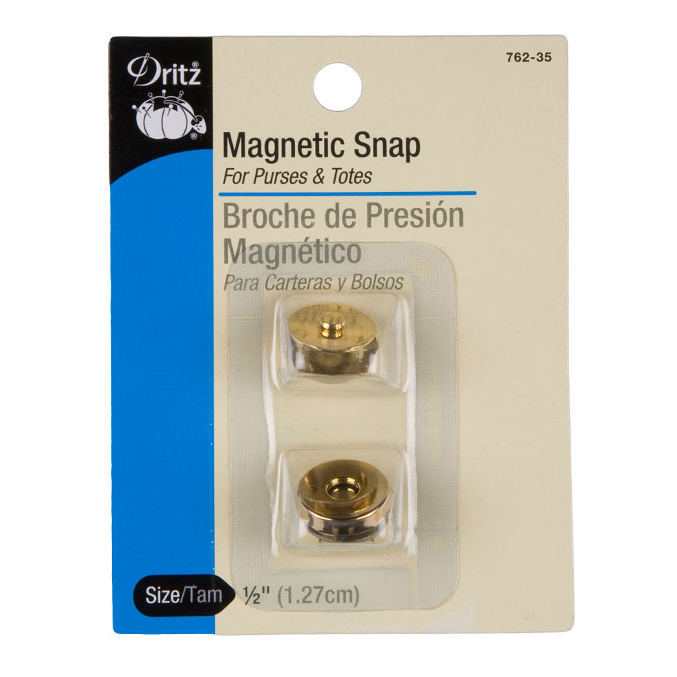 Dritz Gold Magnetic Snaps Size 1/2