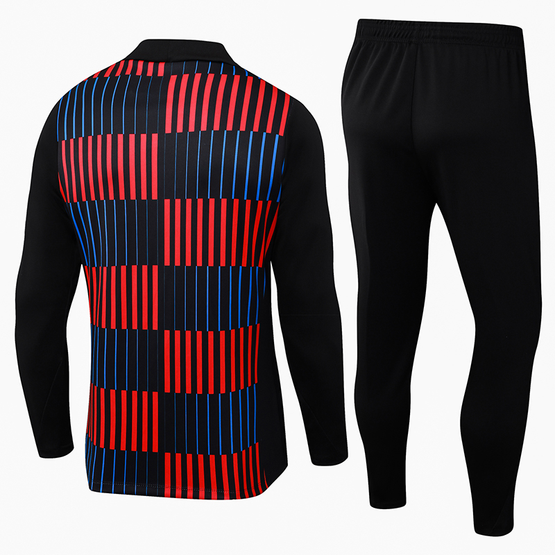 2024/2025 Barcelona Half-Pull Training Suit Red and blue color Jersey Set