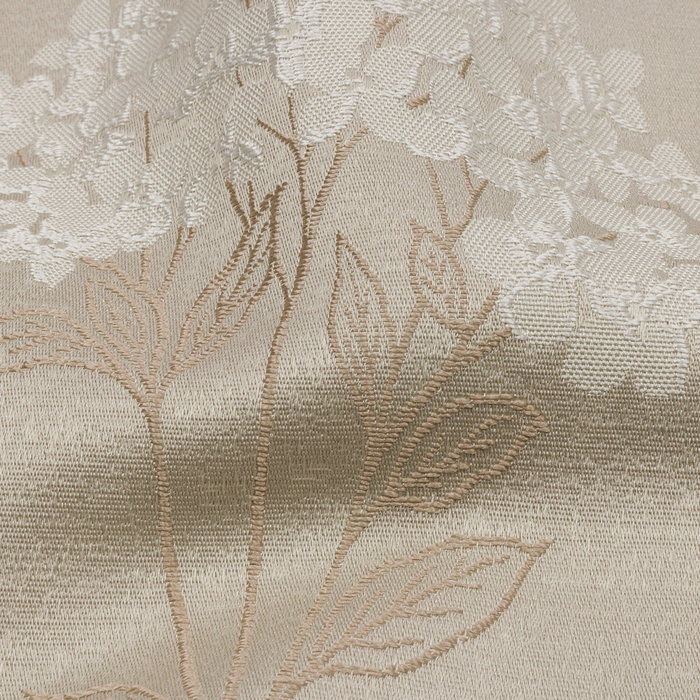 Drapery Jacquard - Sesame Hydrangea Stems - British Imported - Joann Fabrics