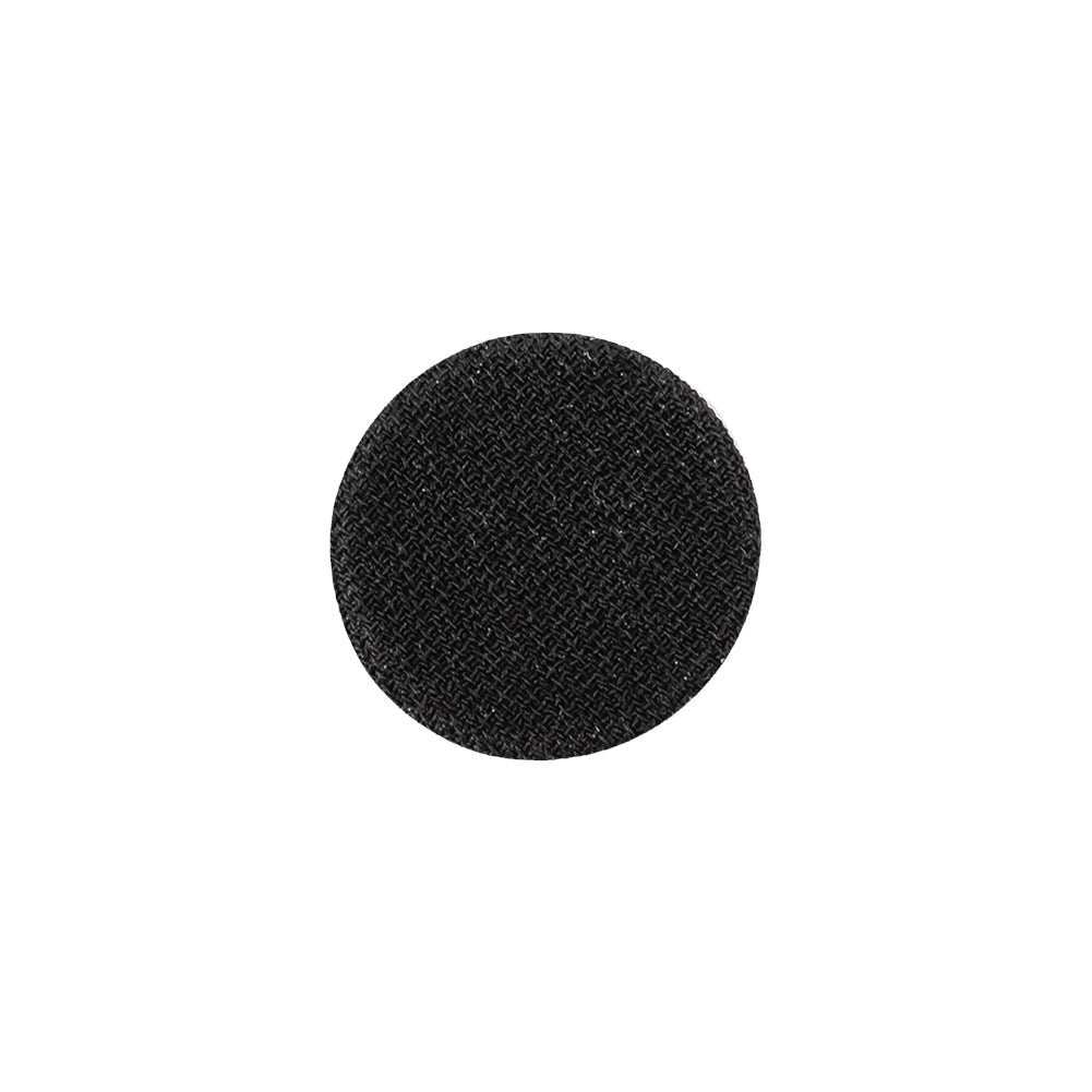 Black Chiffon Fabric Covered Smooth Top Silk and Metal Shank Back Button - 24L/15mm - Joann Fabrics