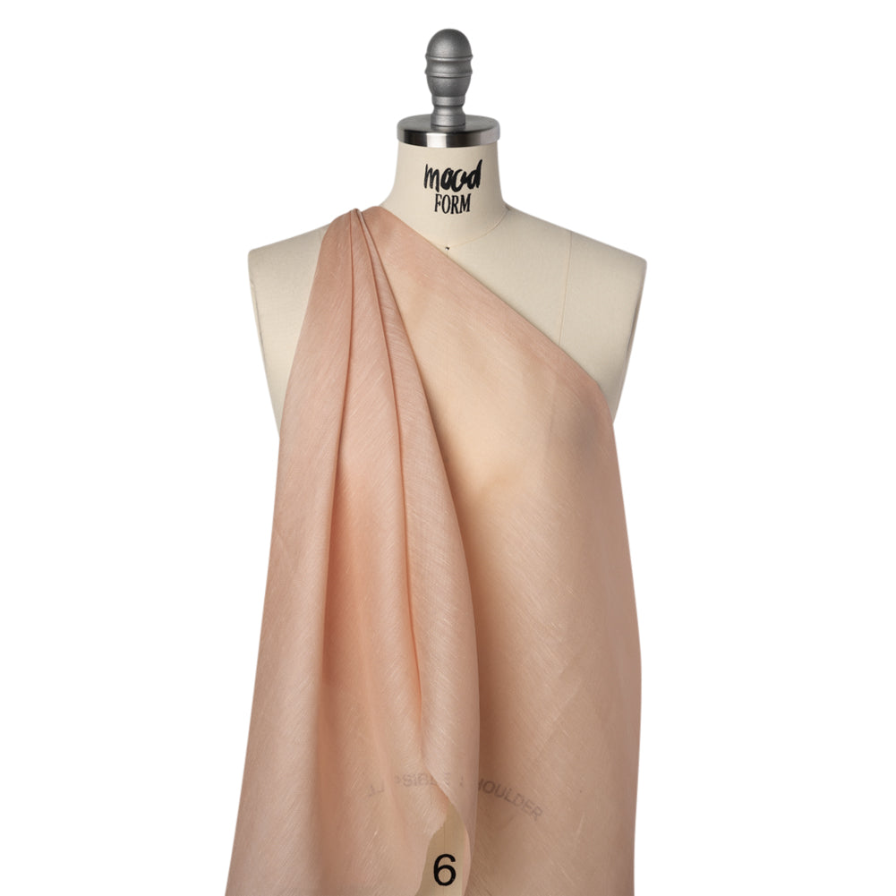 Soft Linen and Silk Organza - Blush Pink - Famous Australian Designer Deadstock - Joann Fabrics