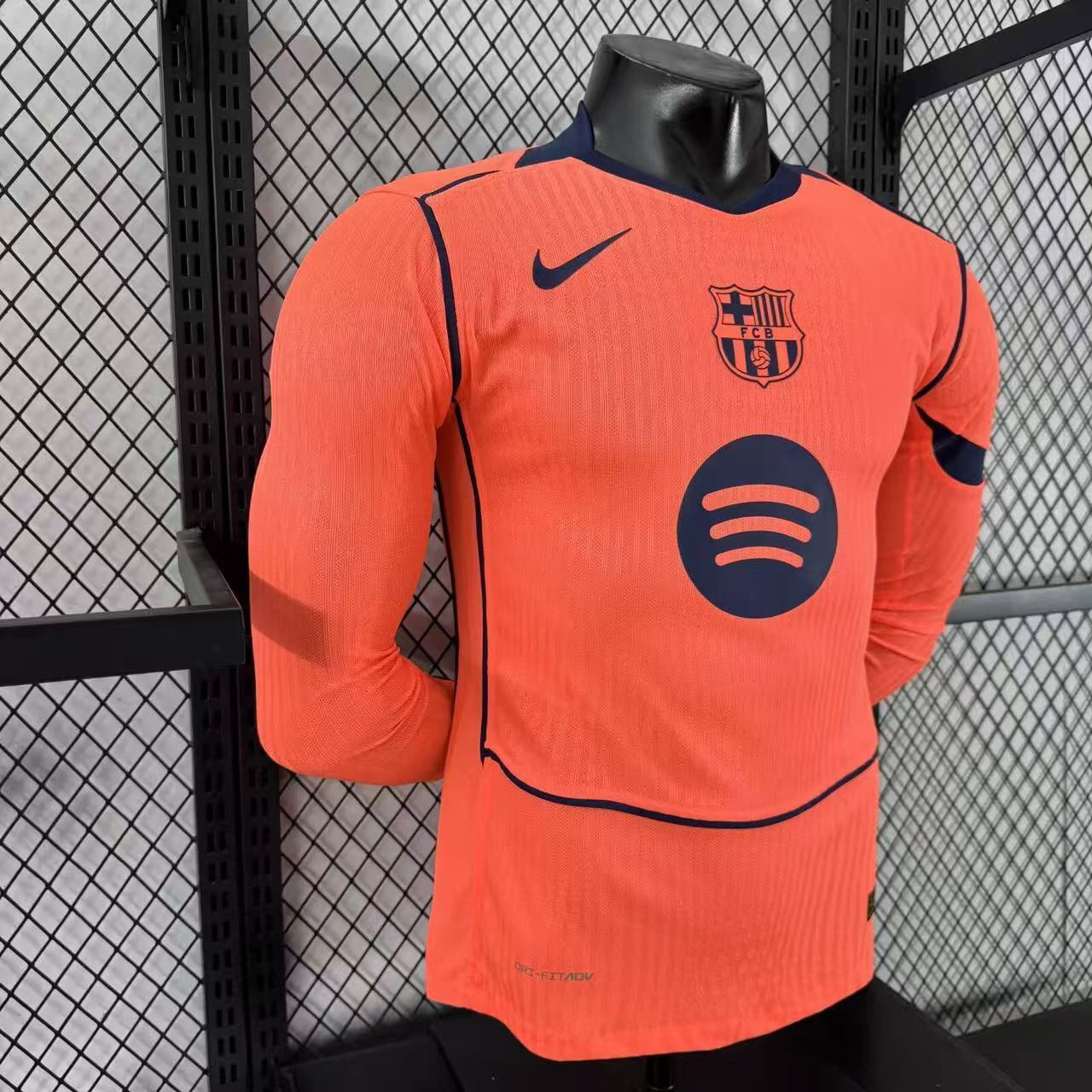 2025/2026 Long Sleeve Player Version Barcelona Third Away Football Jersey 1:1 Thai quality