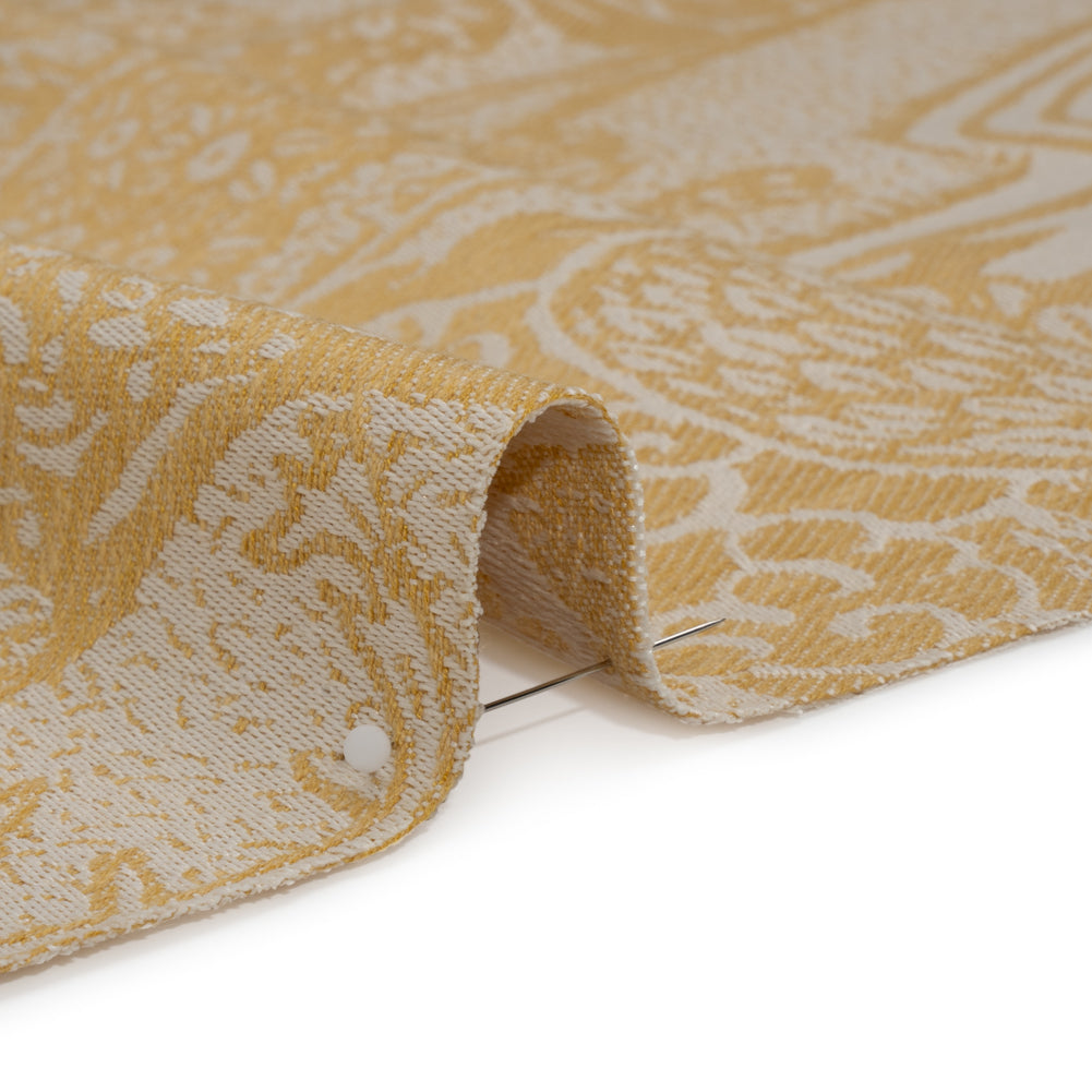 Drapery Jacquard - Ochre Pastoral Scenes - British Imported - Joann Fabrics