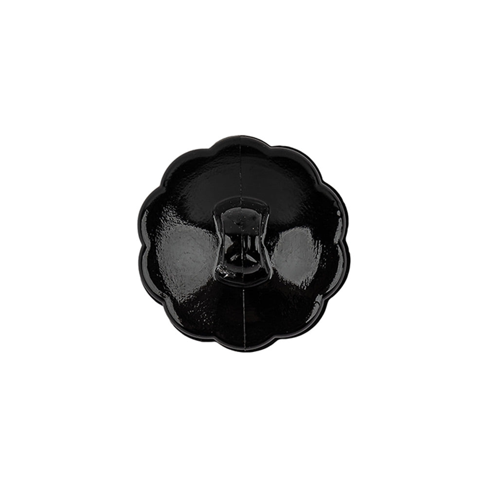 Italian Black Decorative Circles Floral Shank Back Button - 30L/19mm - Joann Fabrics
