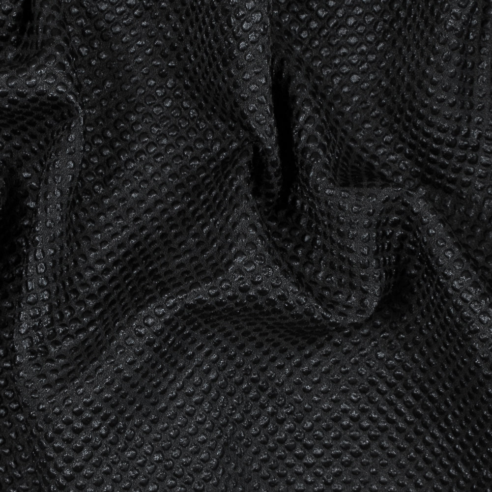 Marylin Metallic Black and Navy Diamond Quilted Brocade - Joann Fabrics