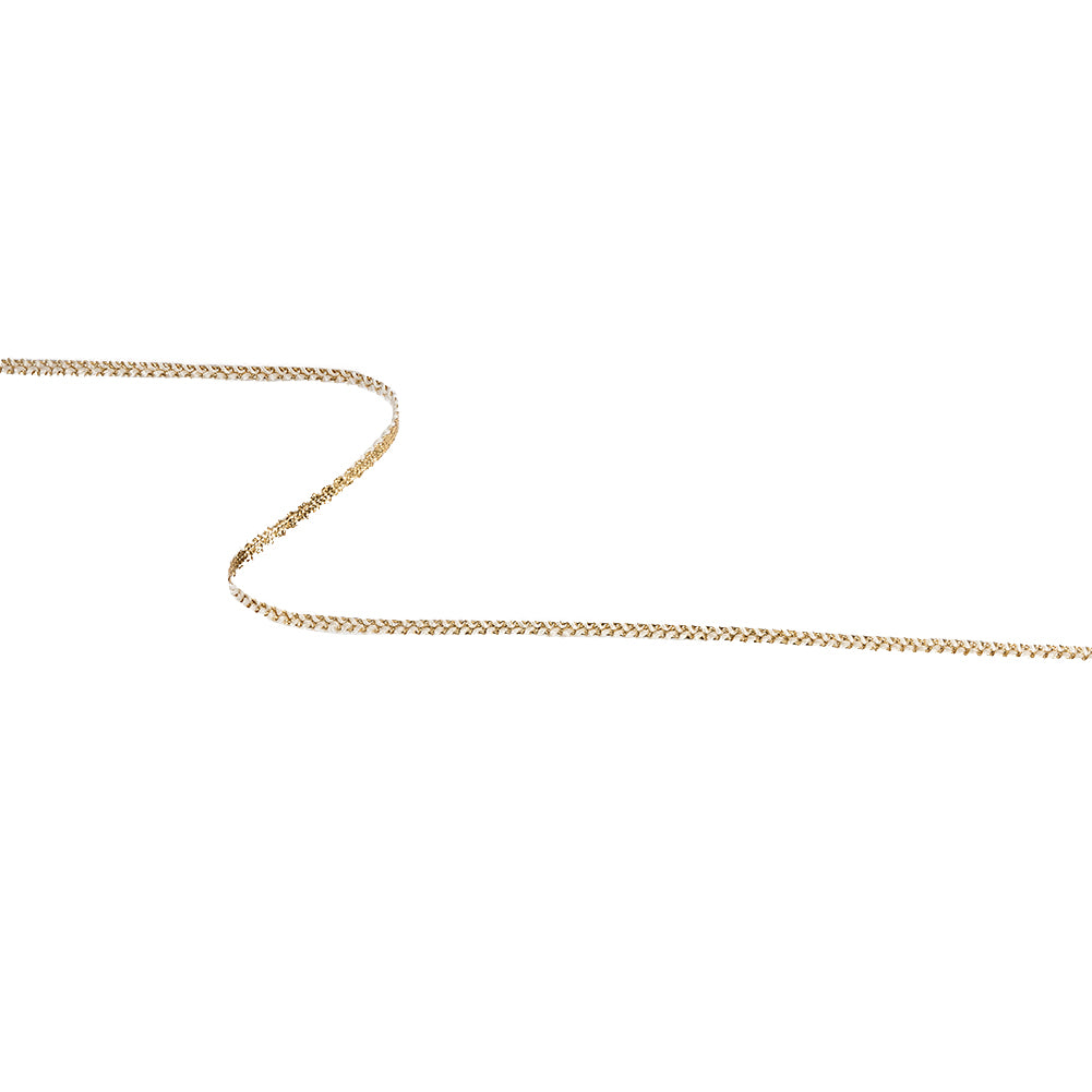 Metallic Gold and White Braided Trim - 0.2