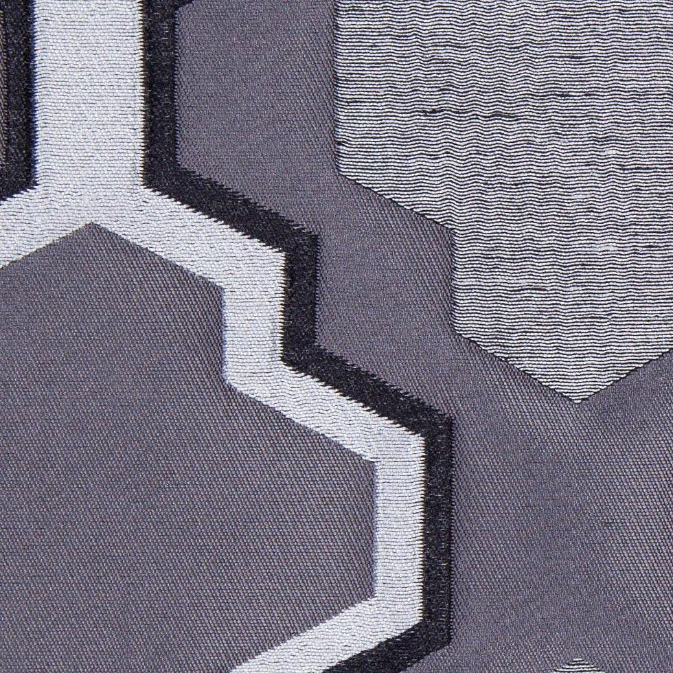 Gray Geometric Lines and Shapes Satiny Brocade - Joann Fabrics