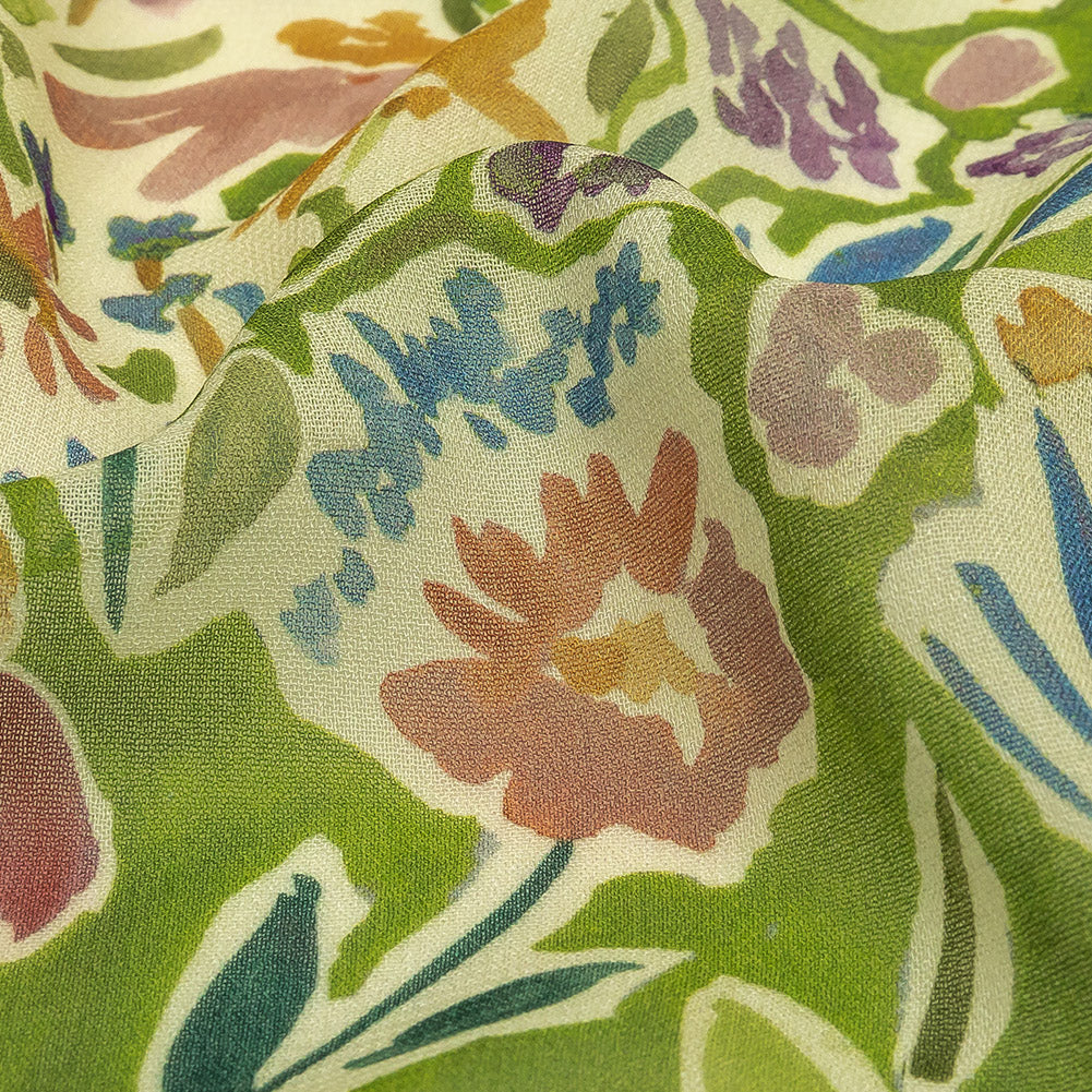 Mood Exclusive Green Collection of Cuttings Viscose Georgette - Joann Fabrics
