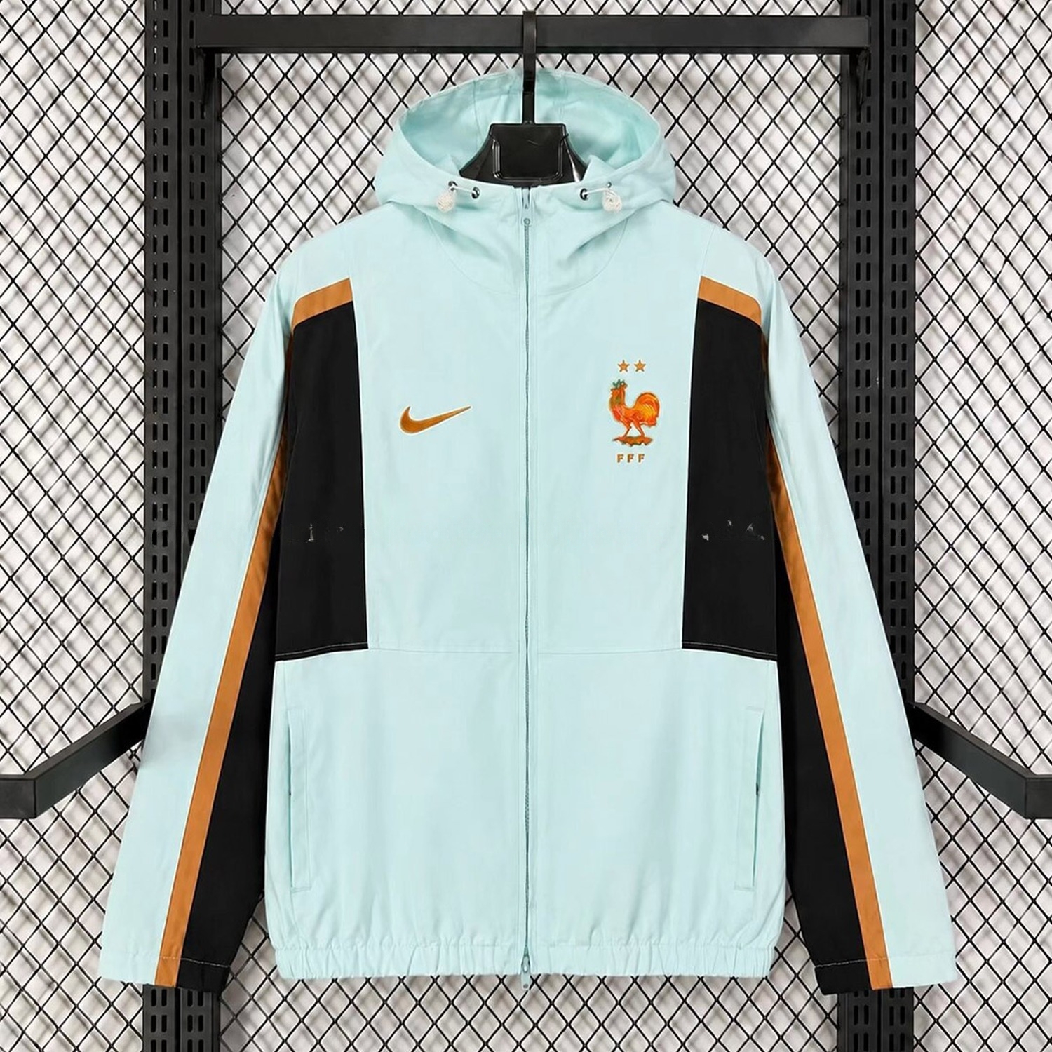 France 2026 Energy Light Blue Woven Windbreaker - UnitedFutballJersey