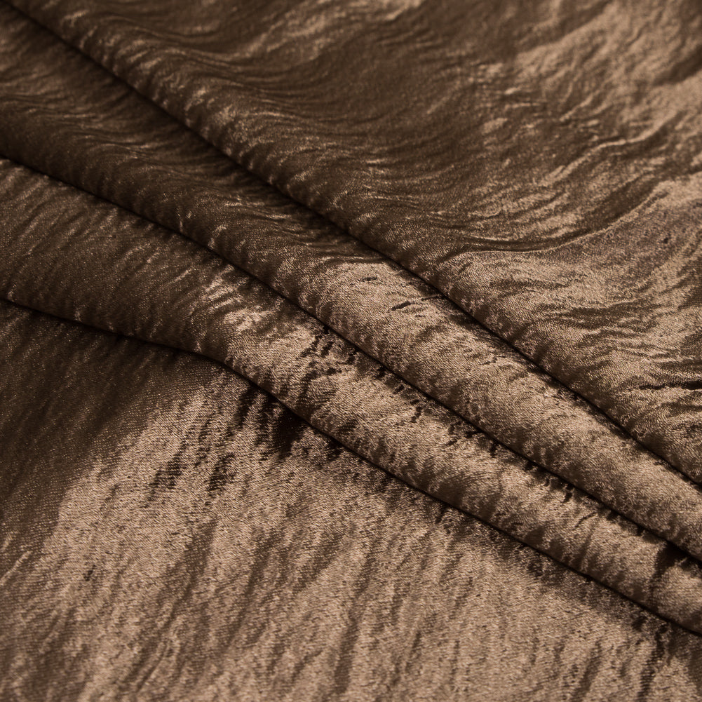 Wrinkled Polyester Satin - Luminous Chocolate Brown - Joann Fabrics