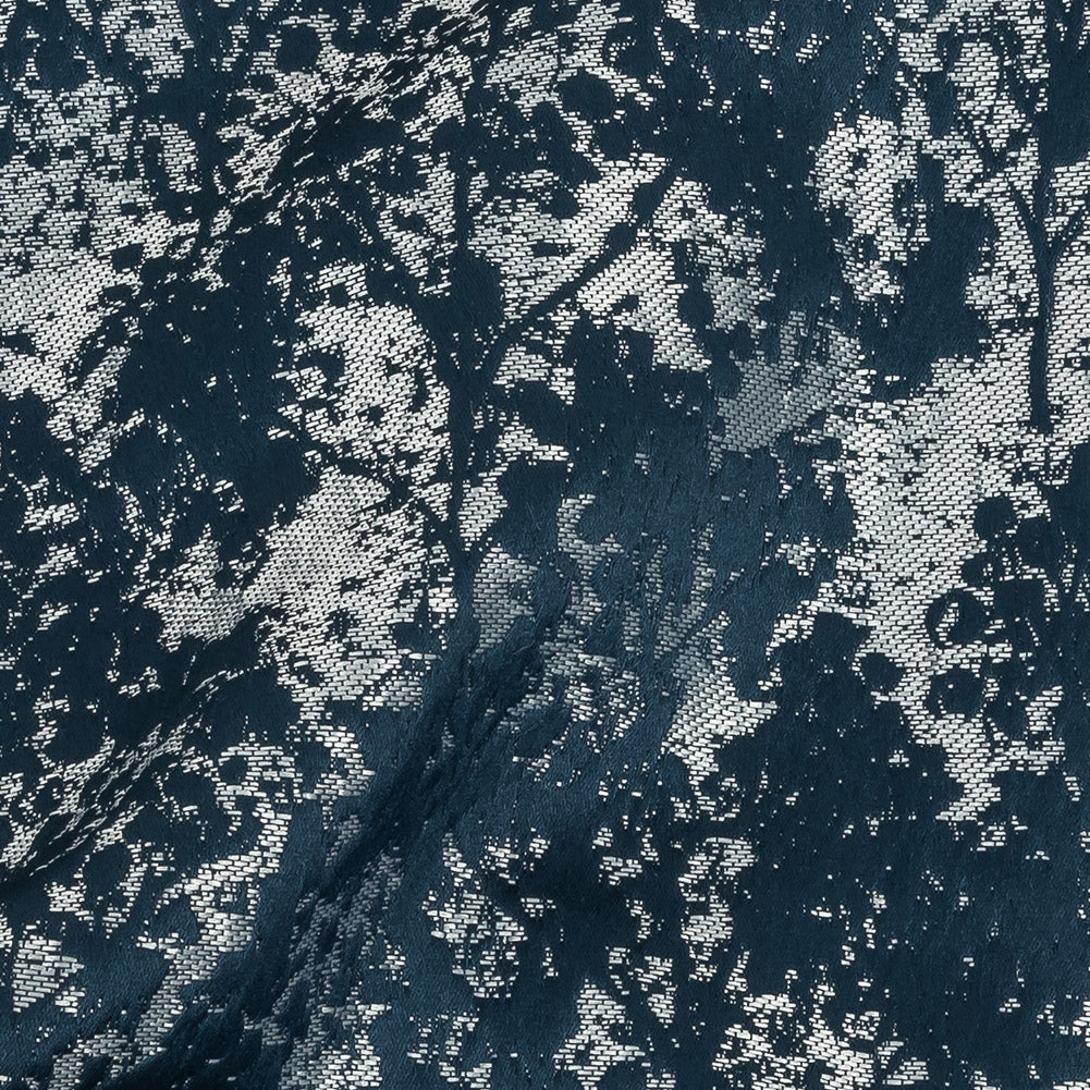 Polyester Jacquard - Indigo Abstract Trees - British Imported - Joann Fabrics