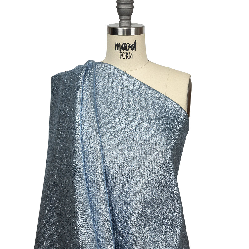 Geode Metallic Blue and Silver Crackle Luxury Brocade - Joann Fabrics