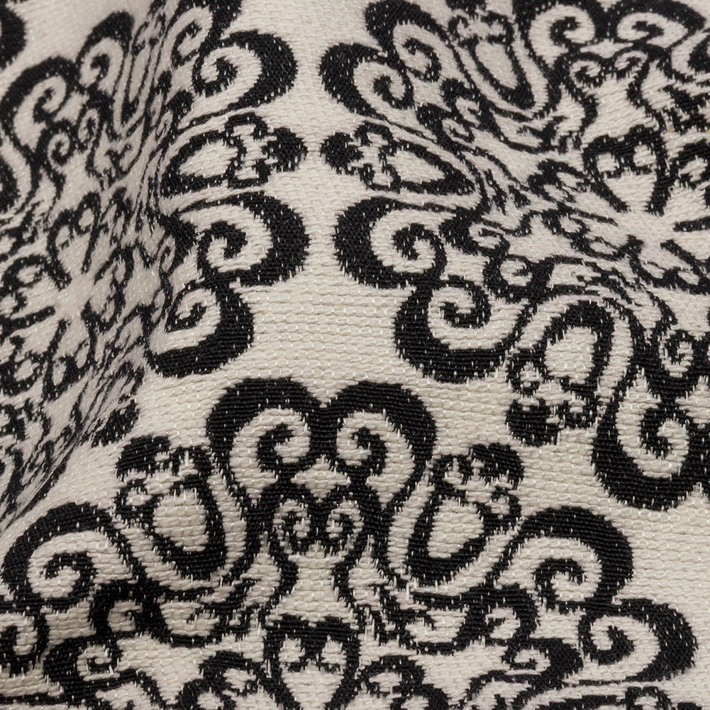 Black and Ivory Medallion Poly-Cotton Jacquard - Joann Fabrics