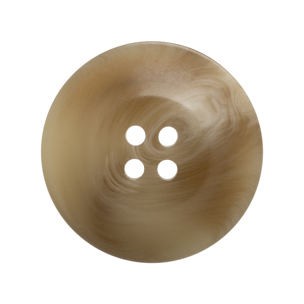 Plastic 4-Hole Button Made in Italy - Beige and Brown Swirled Tire Rim - 44L/28mm - Joann Fabrics