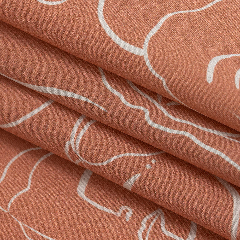 Stretch Cotton Sateen - Pink Face Outlines - Sweltering Society Print - Mood Exclusive Rio Collection - Joann Fabrics