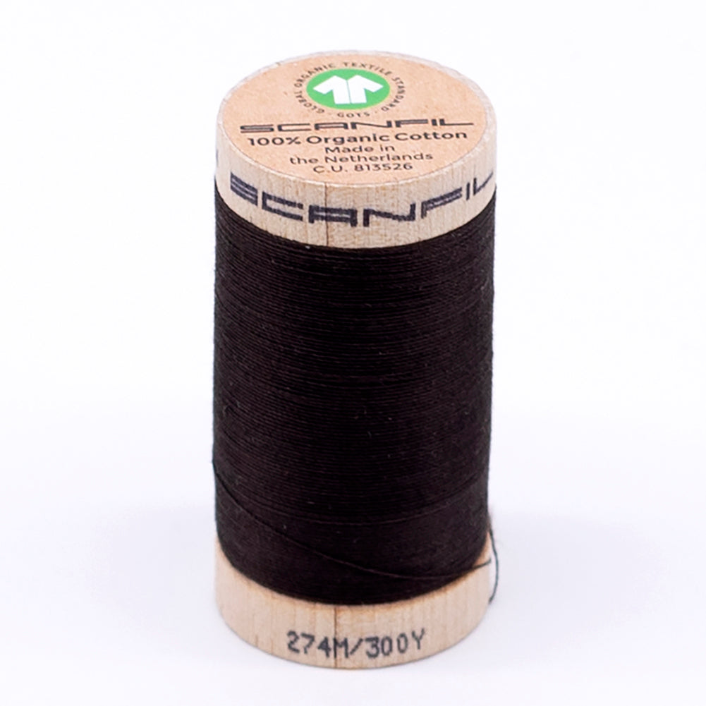 SCANFIL® 30wt Organic Pima Cotton Thread 300 yds - 4830 Licorice - Joann Fabrics