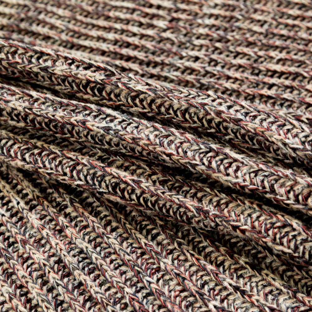 Italian Red, Blue and Taupe Chunky Wool Knit - Joann Fabrics