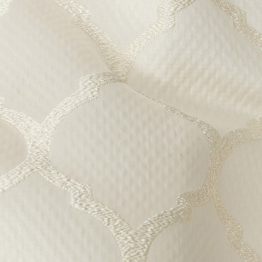 Satin-Faced Jacquard - Ivory Moroccan Quatrefoil - British Imported - Joann Fabrics