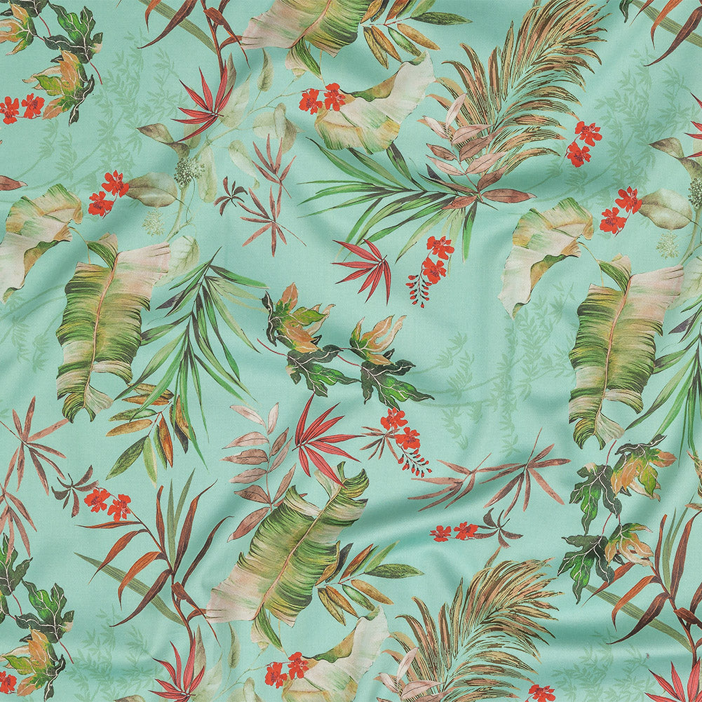 Mood Exclusive Tropical Tumbling Stretch Cotton Sateen - Joann Fabrics