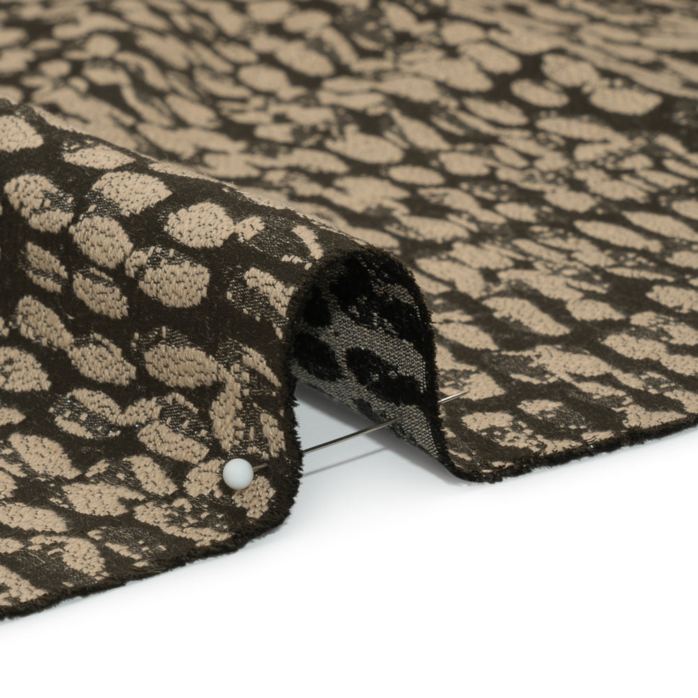 Rows of Spots Recycled Polyester and Cotton Drapery Jacquard - Noir - British Imported - Joann Fabrics
