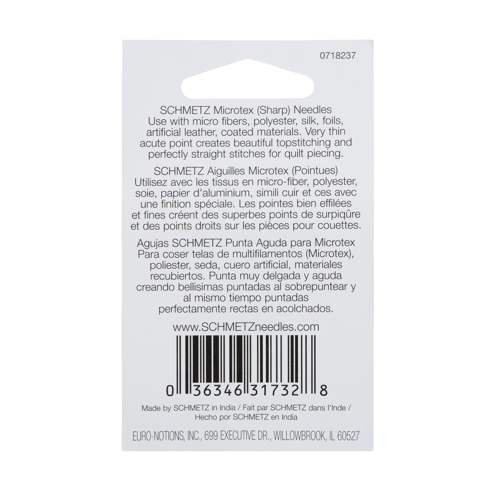 Schmetz Microtex Sharp Machine Needles - 60/8 - 5 ct - Joann Fabrics