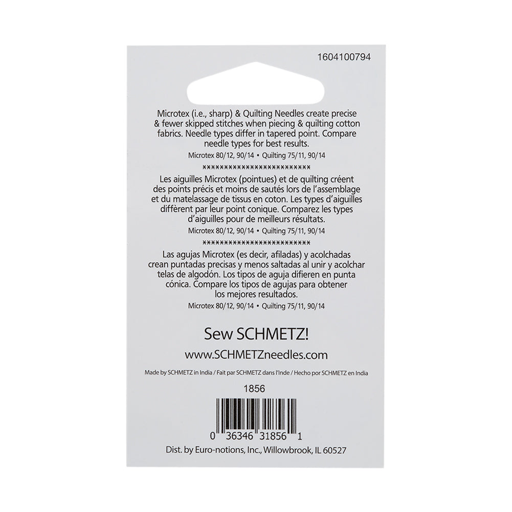 Schmetz Piecing and Quilting Machine Needles - Assorted Sizes and Types - 5 ct - Joann Fabrics