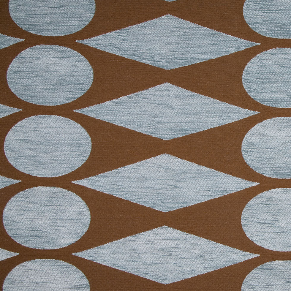 Sky Blue/Chocolate Geometric Chenille - Joann Fabrics