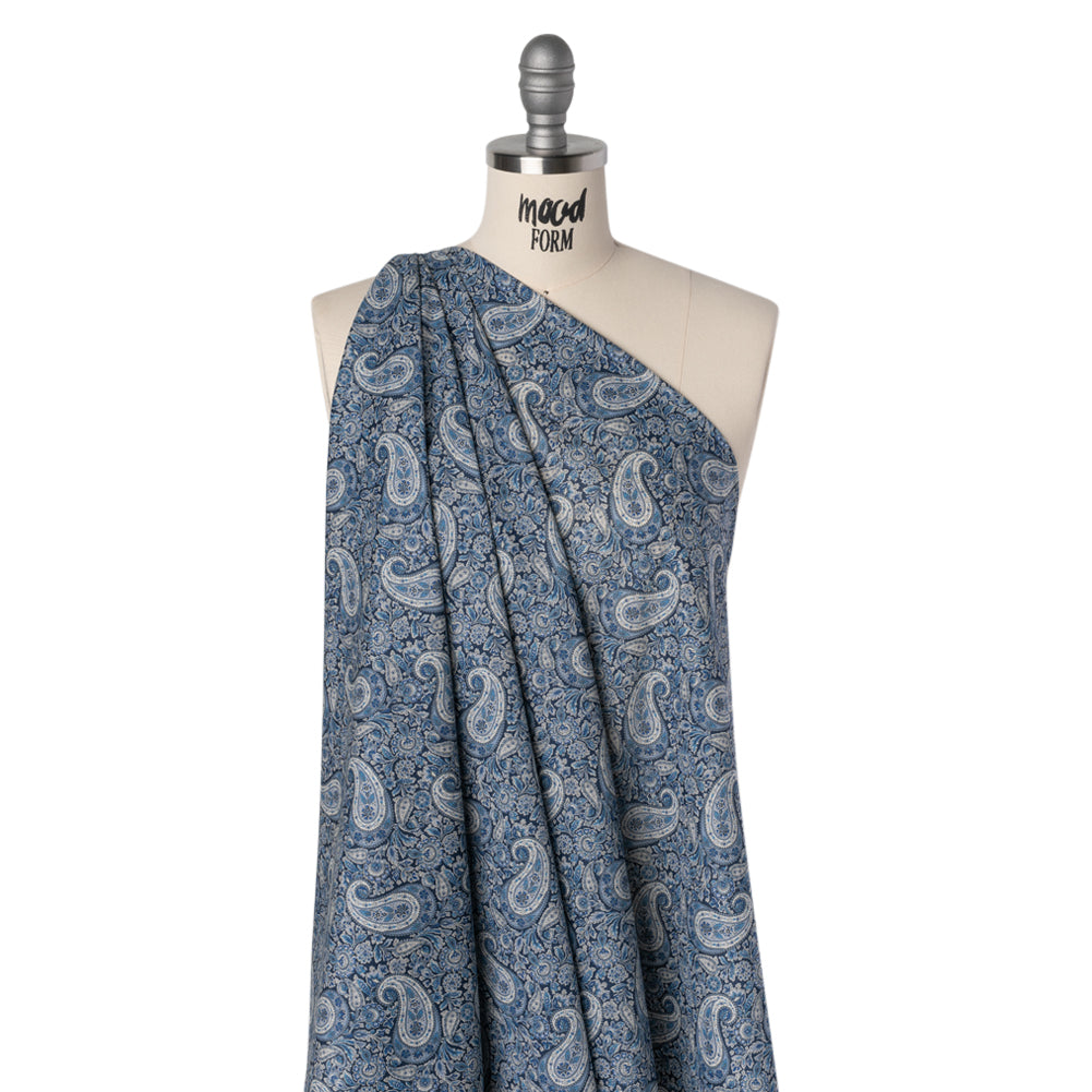 Liberty Fabrics Tana Lawn® - Lee Manor Dark Blue - Blue and White Paisley - Joann Fabrics