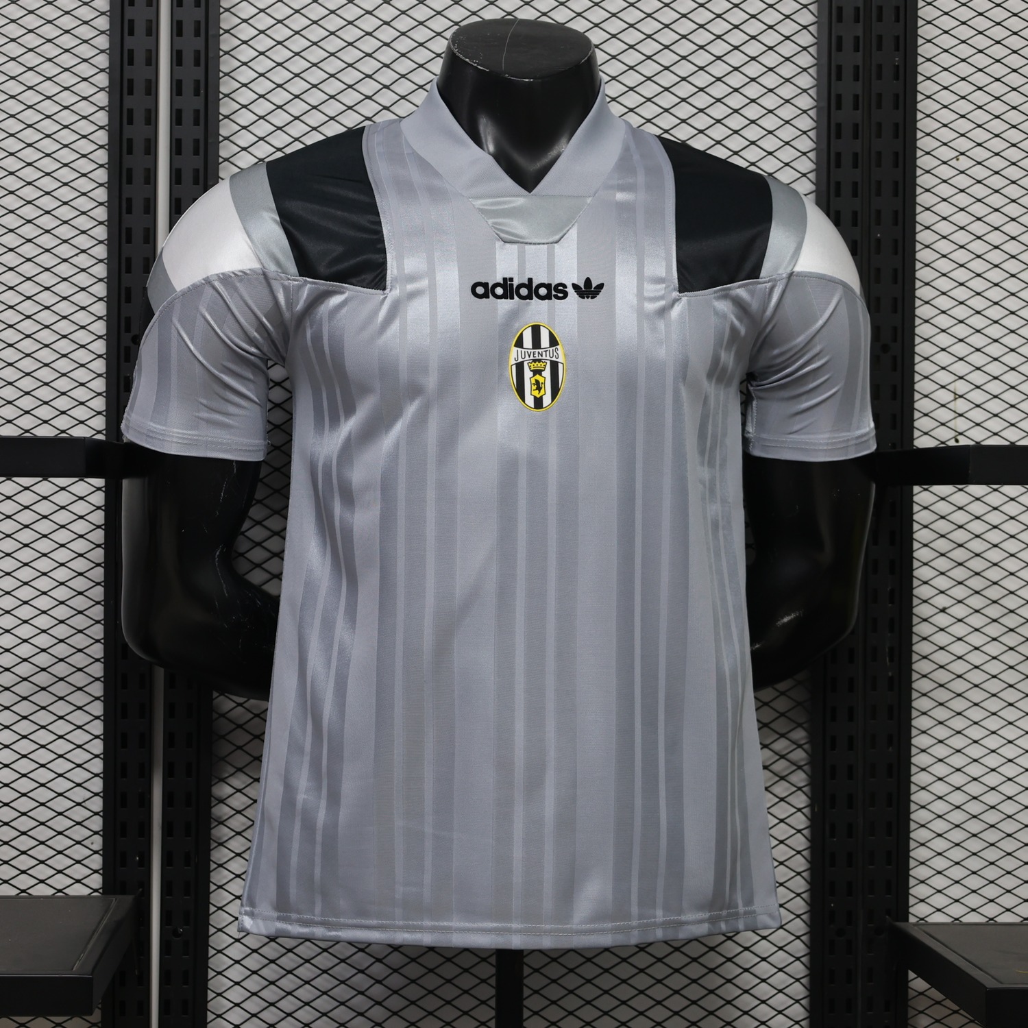 Juventus 26-27 Grey Black Retro Style Casual Jersey - Player Version - UnitedFutballJersey