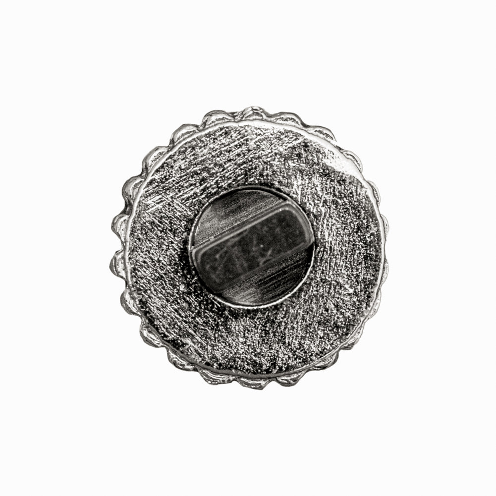 Italian Silver Metal, Crystal Rhinestones and Rabbit Shell Shank Button - 36L/23mm - Joann Fabrics