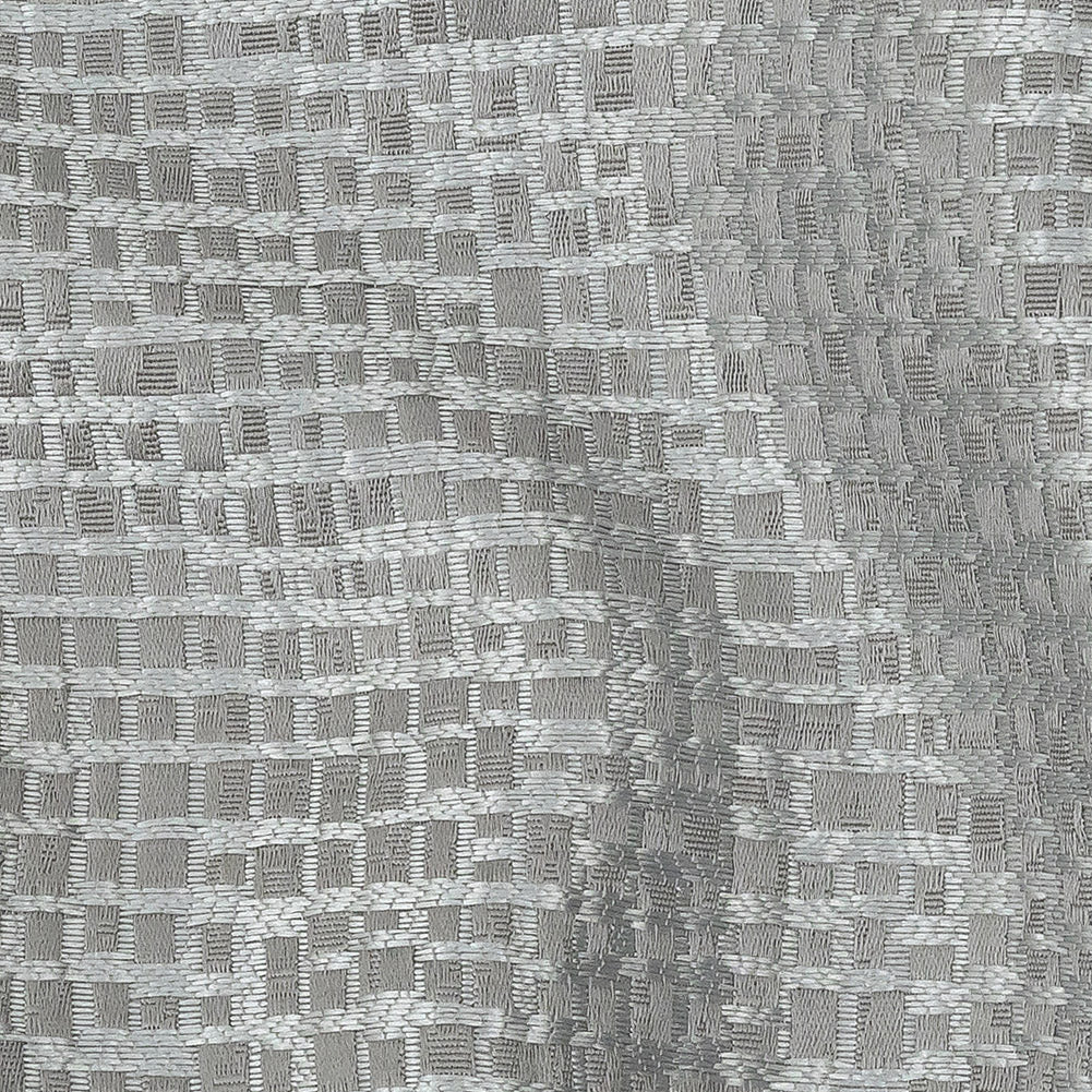 Polyester Jacquard - Graphite Grid - British Imported - Joann Fabrics