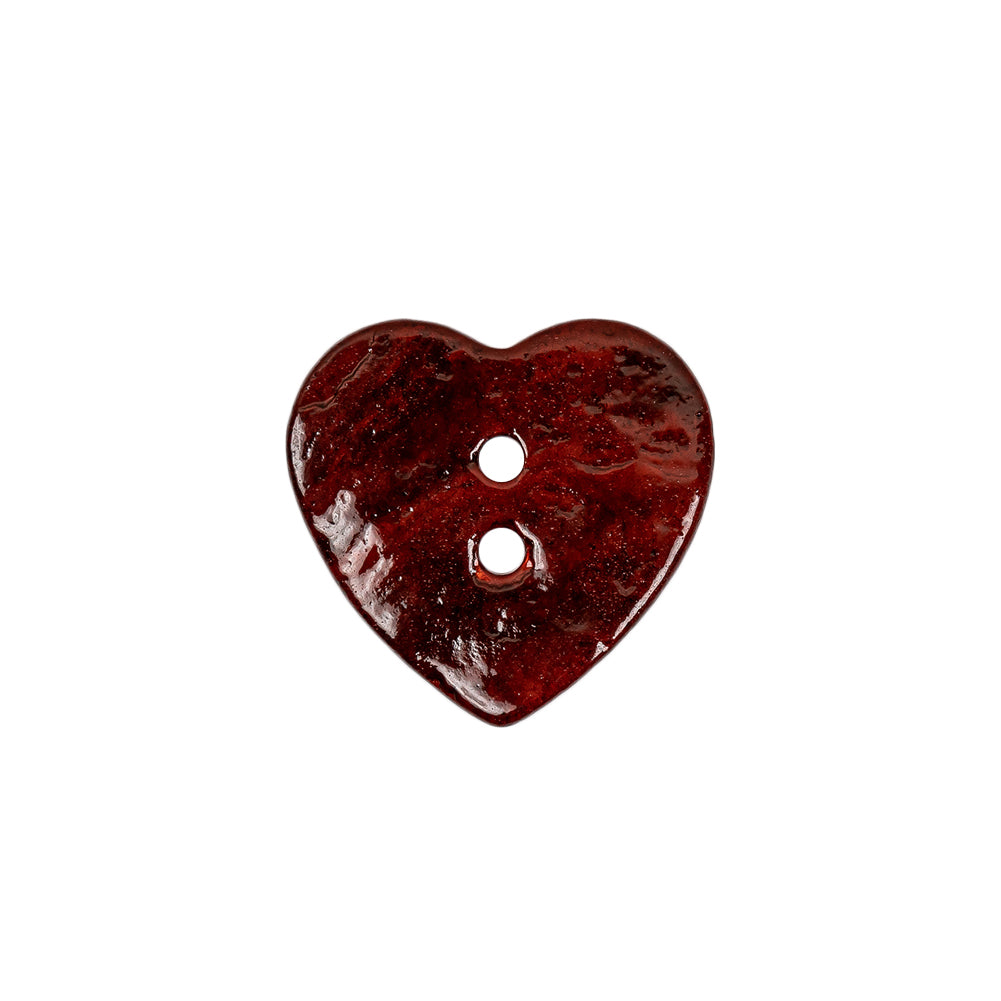 Italian Red Heart-Shaped Shell Button - 32L/20mm - Joann Fabrics