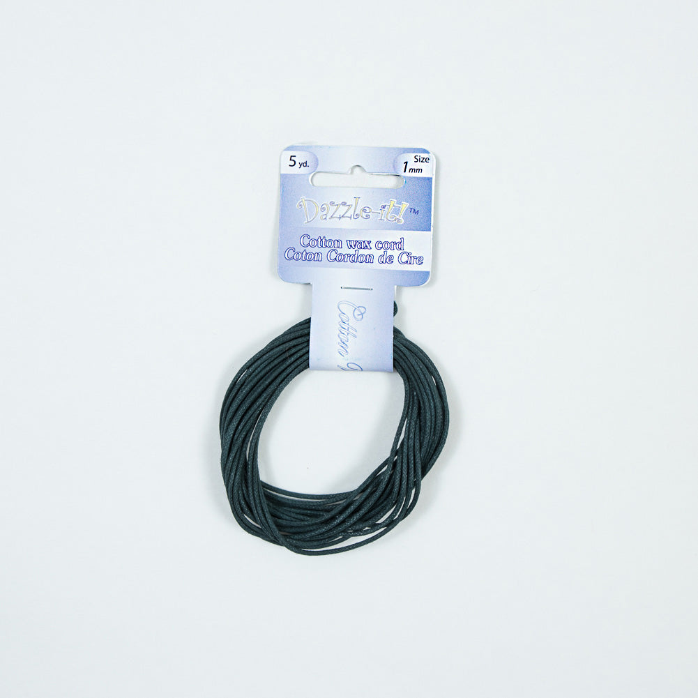 Dazzle-It Light Emerald Cotton Wax Cord - 1mm - Joann Fabrics