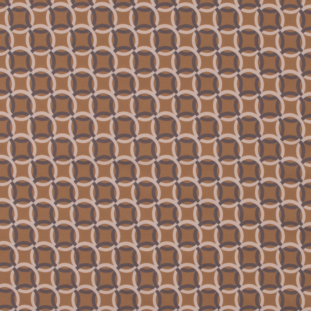 Italian Mustard and Beige Geometric Stretch Polyester - Joann Fabrics