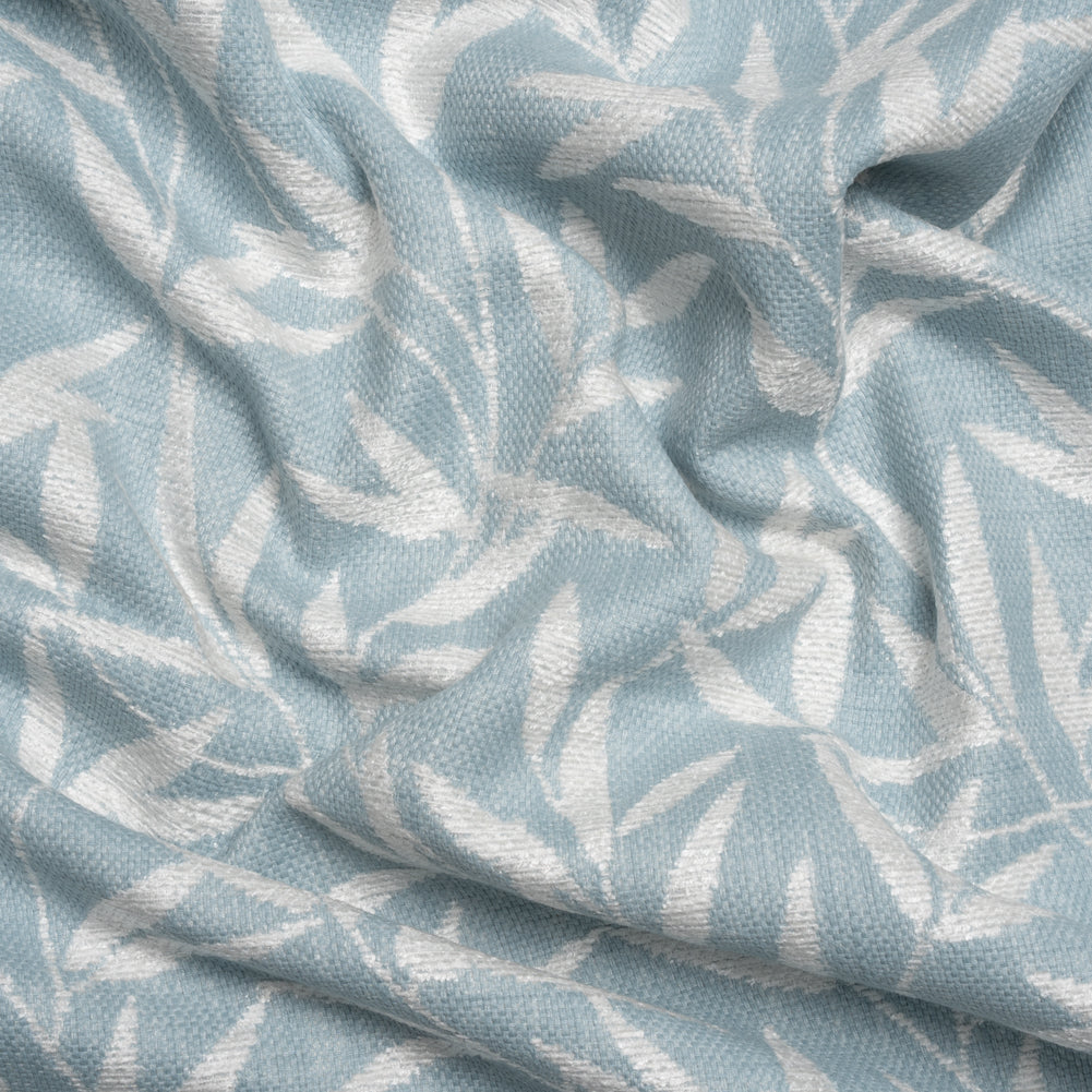 Chenille Drapery Jacquard - Pale Seaspray Willow Leaves - British Imported - Joann Fabrics
