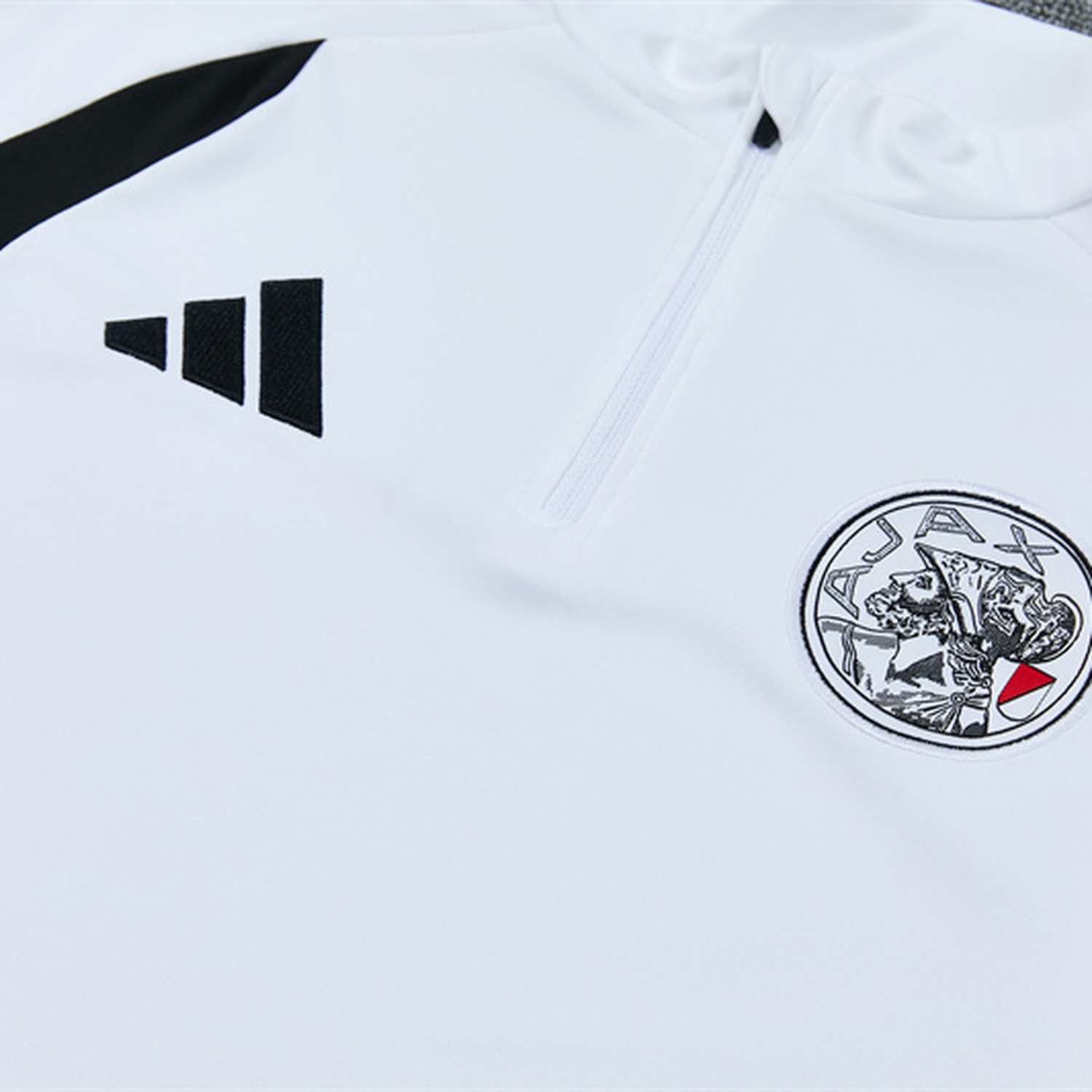 Ajax 26-27 Kids Long Sleeve Training Set - White Top & Black Pants - UnitedFutballJersey