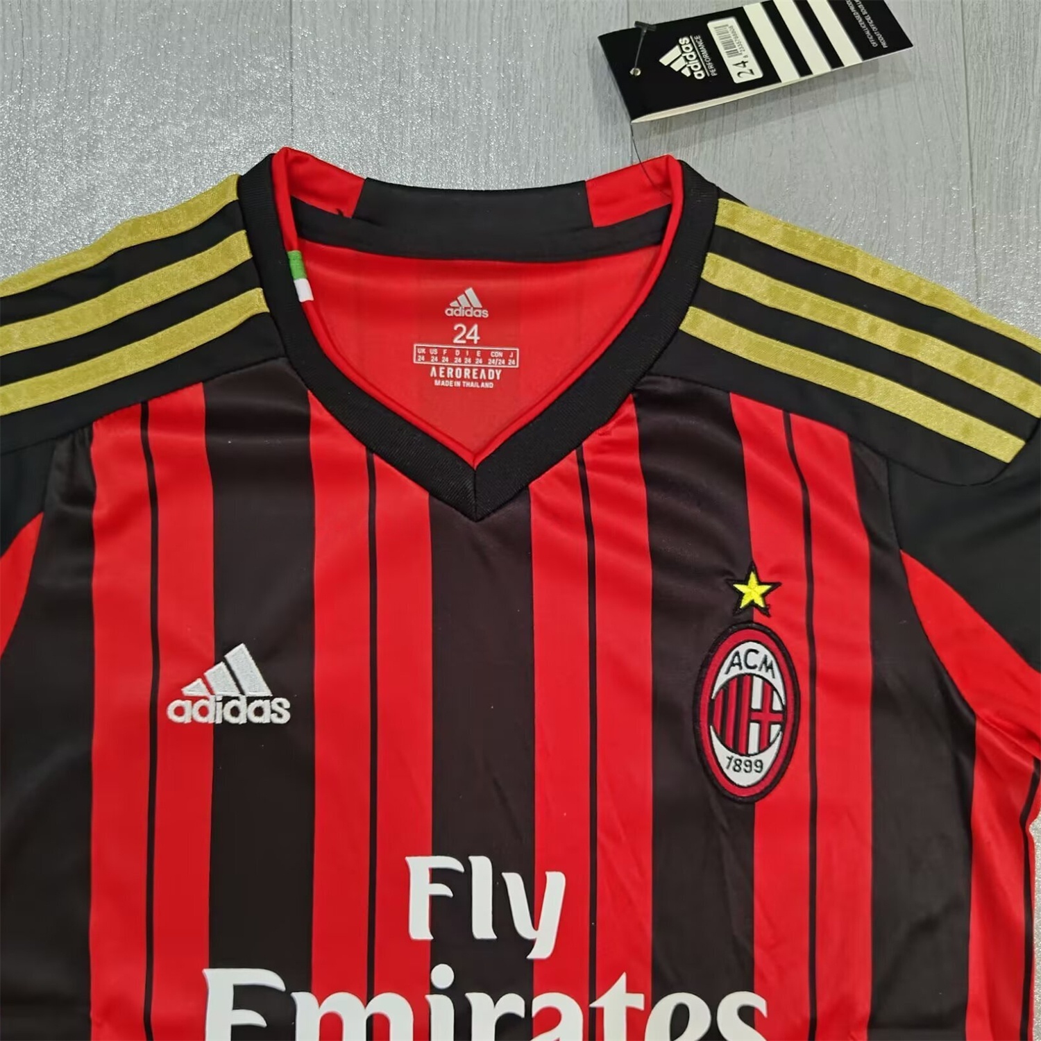 Retro AC Milan 2013-14 Home Kids Kit - UnitedFutballJersey