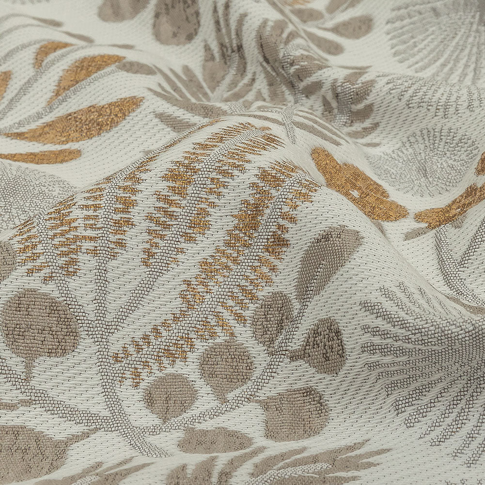 Drapery Jacquard - Gold Foliage - British Imported - Joann Fabrics