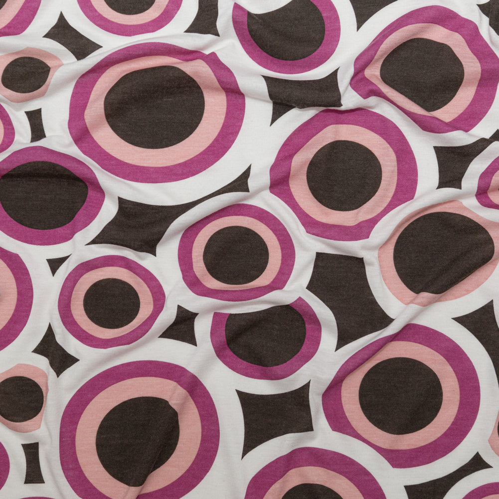 Wren, Mellow Rose and Magenta Haze Geometric Printed Polyester Jersey - Joann Fabrics