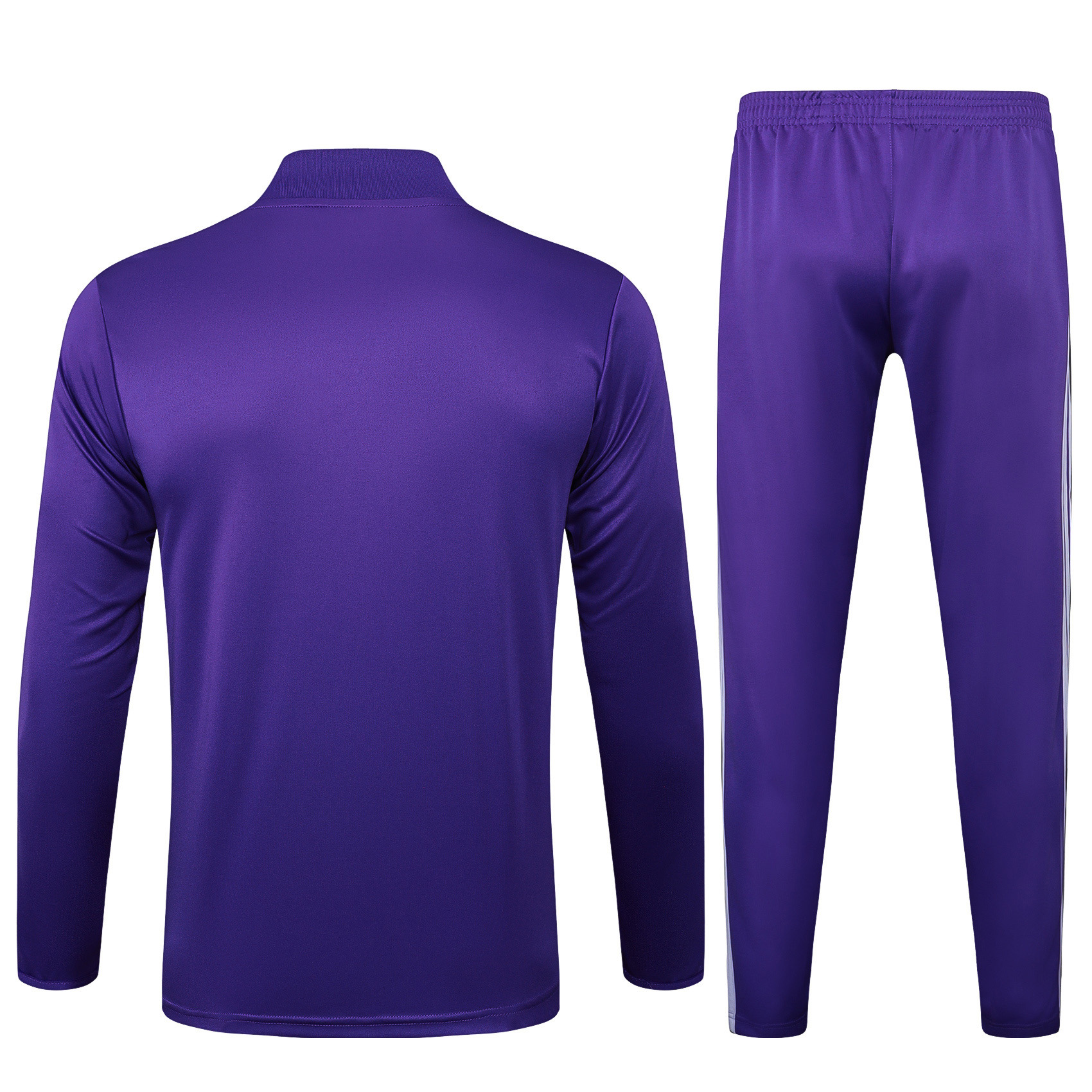 2025/2026 Real Madrid Purple Retro Edition Half-Pull Training Suit Football Shirt 1:1 Thai Quality Set